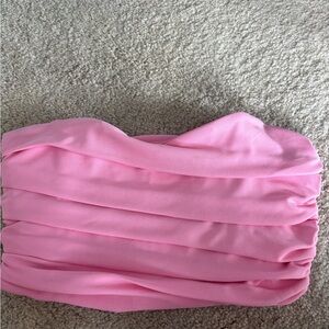 Elegant Pink Strapless Dress